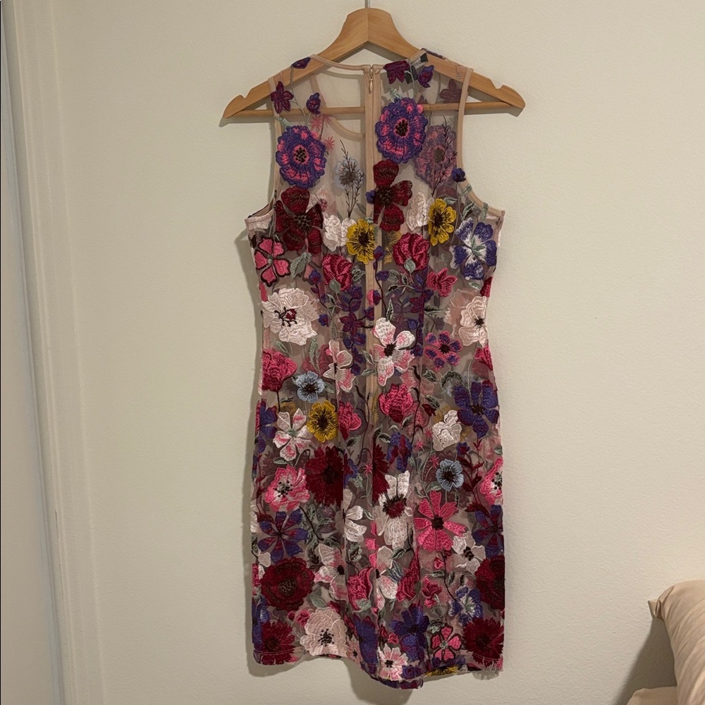 Boston Proper Embroidered Floral Midi Dress Size 2 - Picture 9 of 13